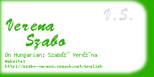 verena szabo business card